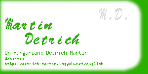 martin detrich business card